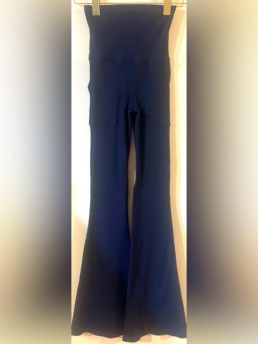 Offline by Aerie Navy Ribbed Flare Leggings • Size Small